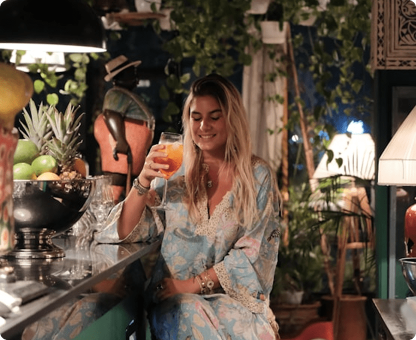 lady drinking cocktail